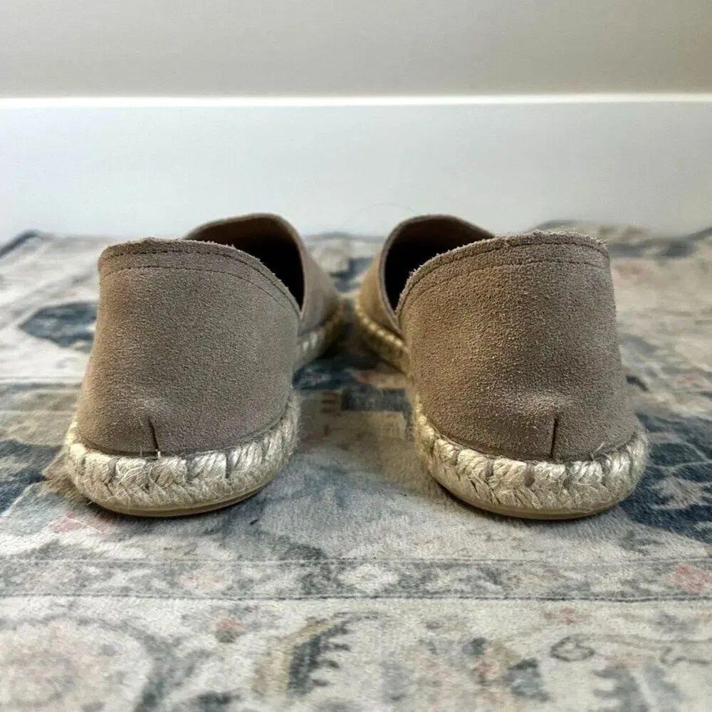 VERBENA'S Carmen Brown Suede Espadrille Slip On Shoes Size 40